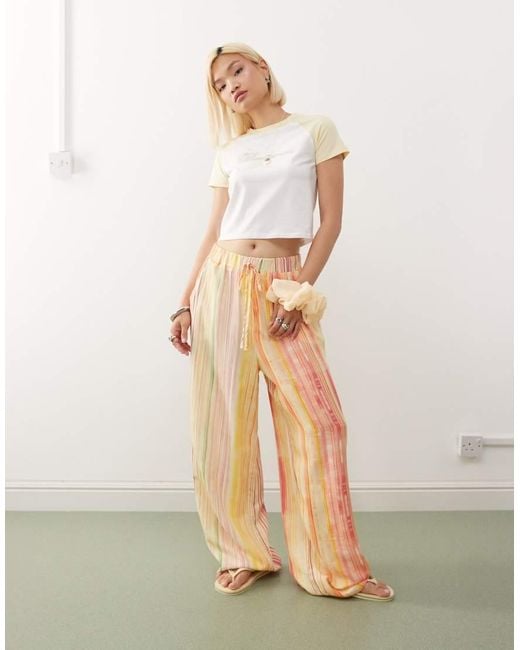 Reclaimed Vintage Natural Pull On Trousers
