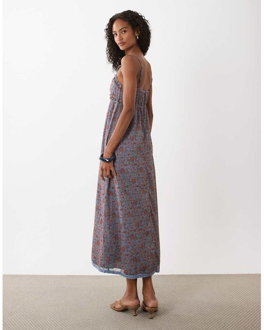 Motel White Evania Chiffon Midaxi Dress