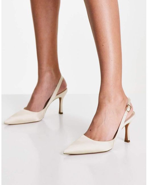 ASOS White Samber Slingback Stiletto Heels