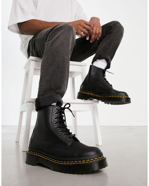 Dr. Martens 1460 Bex - Veterlaarzen Met Dubbele Stiksels En 8 Veteroogjes  in het Zwart voor heren | Lyst NL