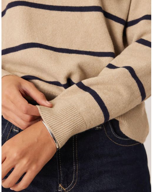 Pull ras Mango en coloris Blue