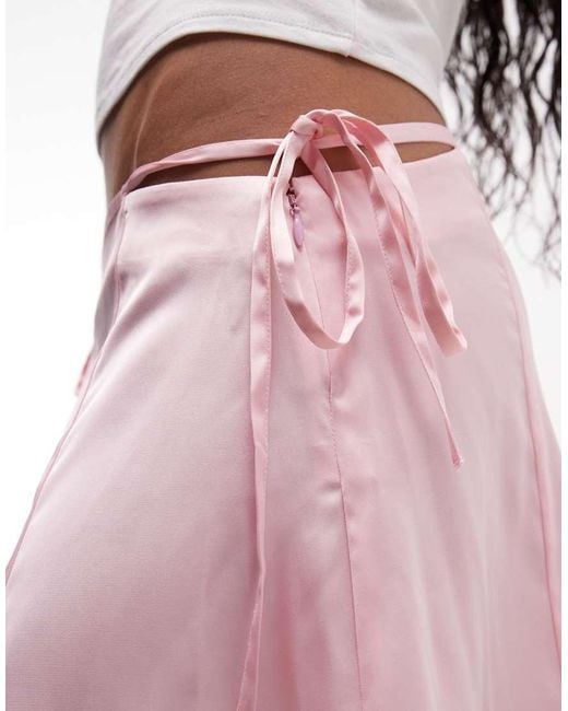 Monki Pink Low Rise Festival Mini Skirt With Cut-outs