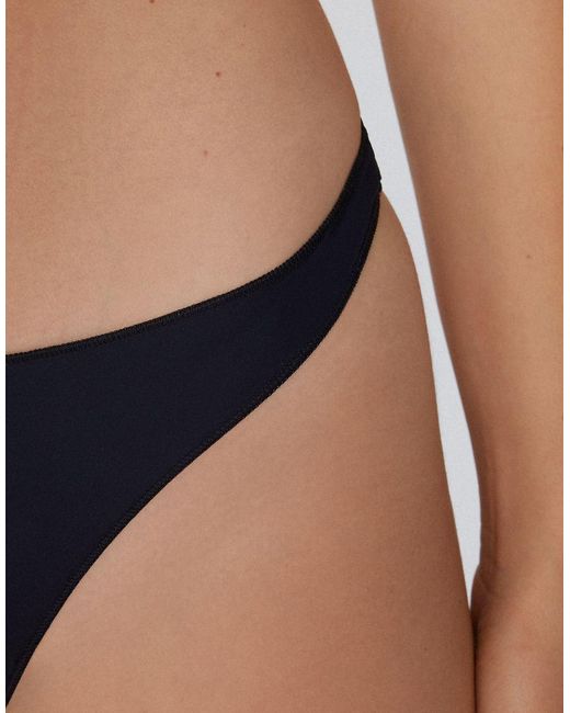 Tezenis Black Microfibre G-String