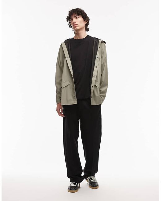 Rains Gray 12010 Waterproof Short Jacket for men