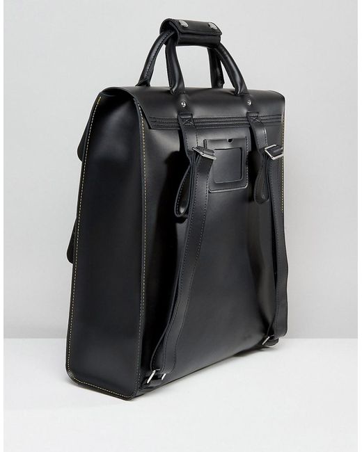 dr martens large leather backpack with yellow stitching Alpha Industries x Dr. Alpha Industries x Dr. Martens Lite AD099001 LARGE FABRIC BACKPACK in Black