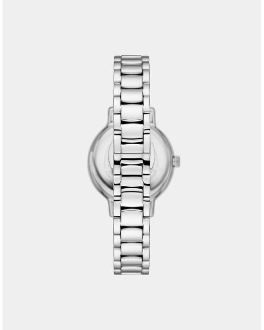 Emporio Armani White Three-Hand, Stainless Steel Watch, Ar11484