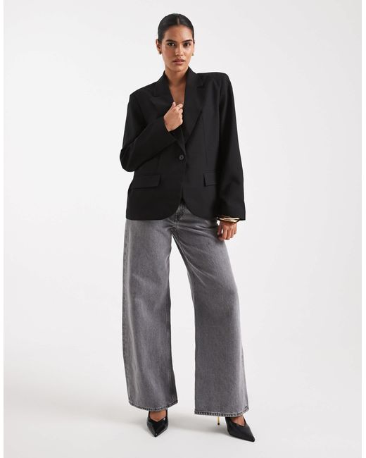 ASOS Black Tailored Unlined Relaxed Blazer