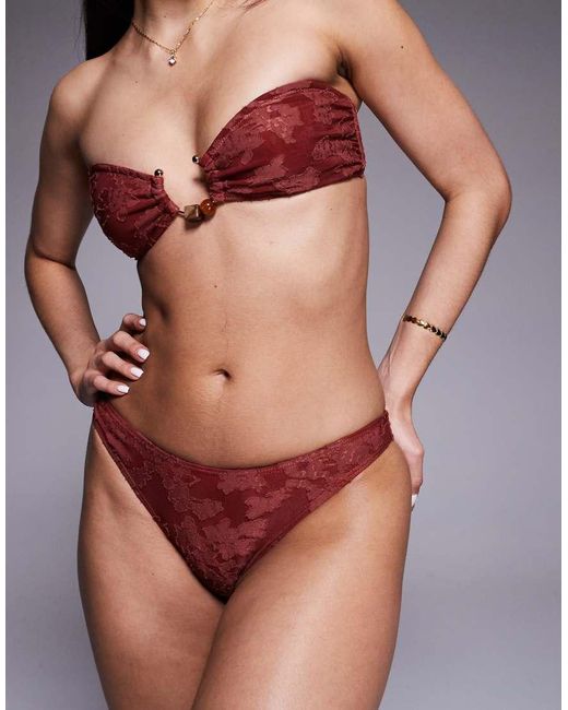 South Beach Brown Burnout High Rise Bikini Bottom