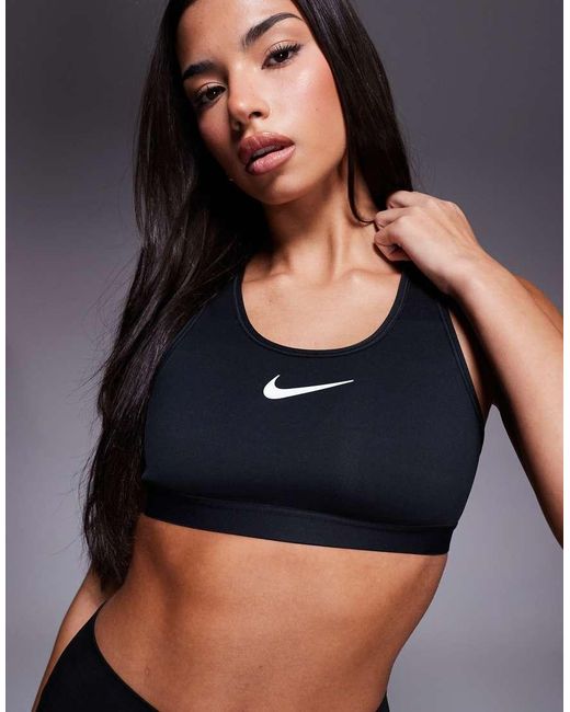 Nike Blue Swoosh High Support Sports Bra