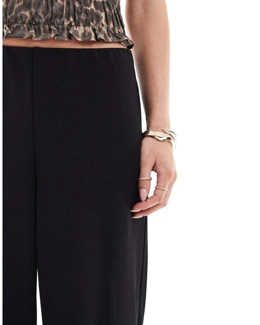 Vero Moda Blue Jersey Crepe Wide Leg Trousers
