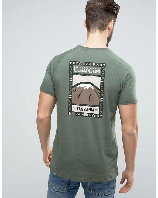 The North Face Kilimanjaro Face T-shirt In Green for men