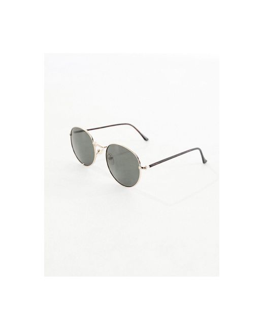 Accessorize Brown Round Metal Sunglasses