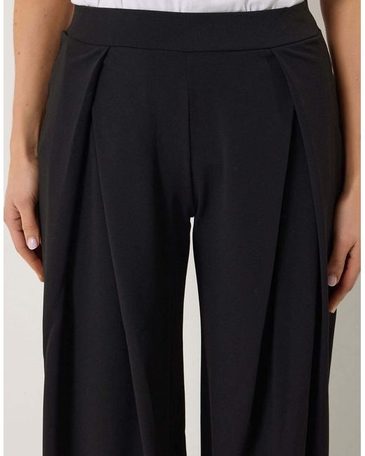 Long Tall Sally White Pleat Front Wide Leg Trousers