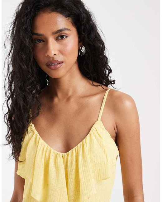 Vero Moda Multicolor Frill Trim Cami Midi Dress