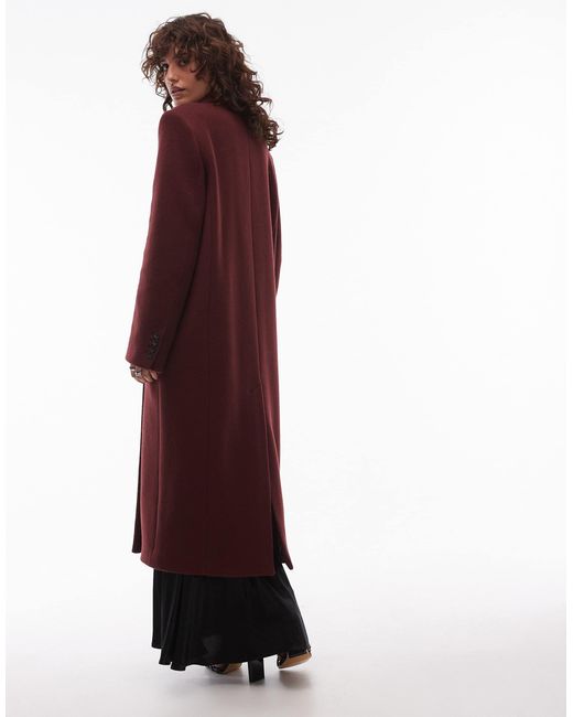 ARKET Red – zweireihiger maxi-mantel aus wollmix