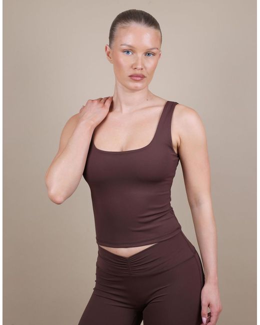 SIMMI Pink Square Neck Tank Top