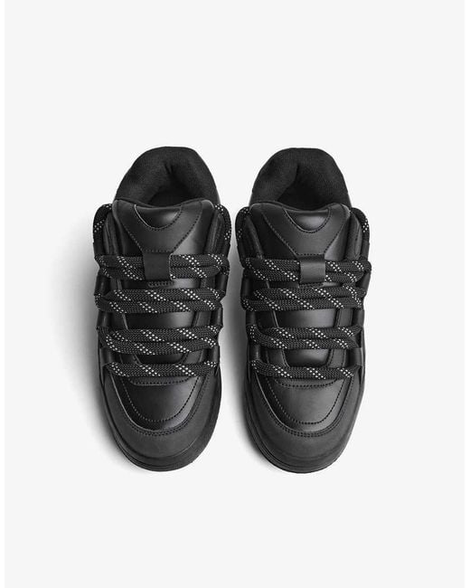 Bershka Black Chunky Skater Trainers for men