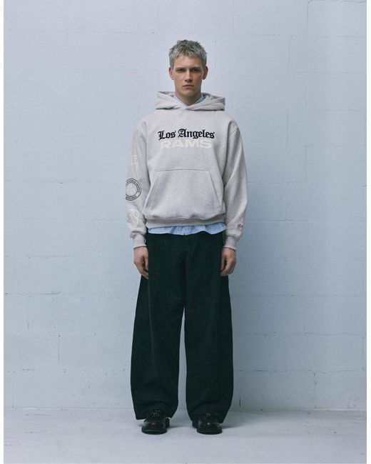Pull&Bear – nfl – kapuzenpullover in Gray für Herren