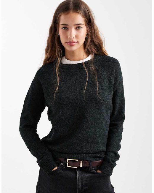 Vero Moda Black Round Neck Knitted Jumper