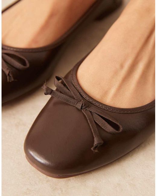 Bailarinas Chocolate Con Lazo Lullaby De ASOS de color Natural