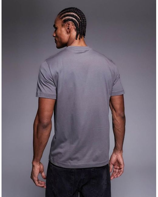 EA7 Gray Armani Logo Crew Neck T-shirt for men