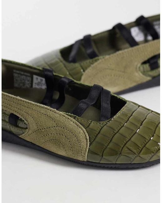 PUMA Green Speedcat Ballet Flats