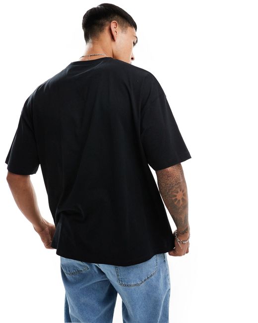 ASOS Black Oversized Boxy Fit T-shirt for men