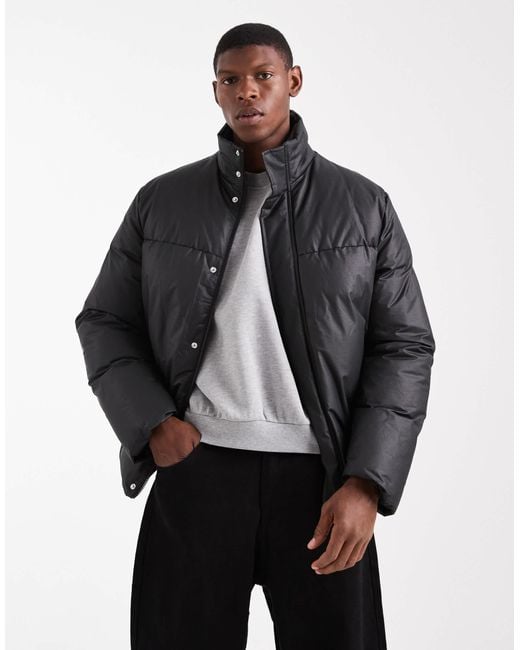 ASOS Gray Puffer Jacket for men
