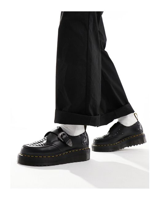 Dr. Martens Black Dr. Martens Quad Creeper Monk Shoes
