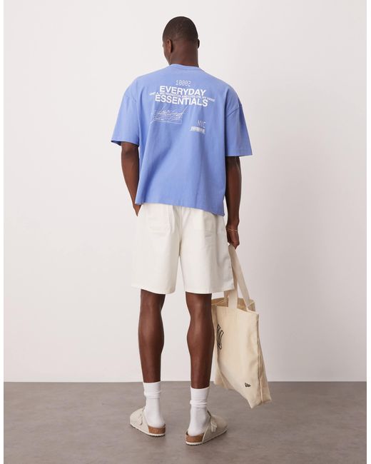ASOS – oversize-t-shirt in Blue für Herren