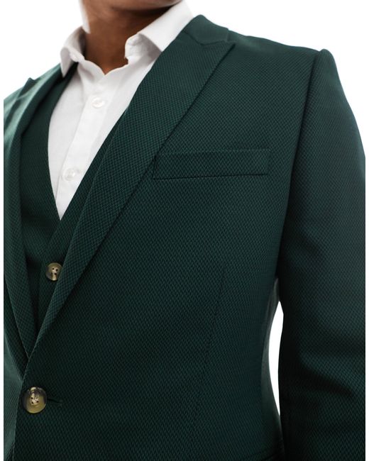ASOS Green Wedding Slim Suit Jacket for men