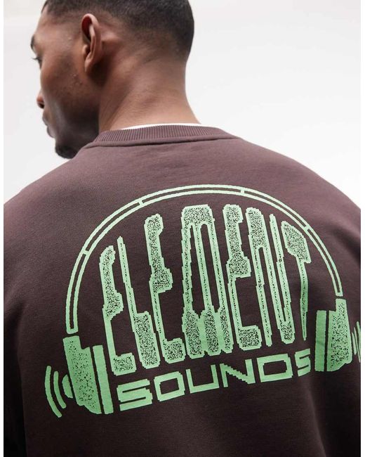 Element Black Graphic Sweatshirt for men