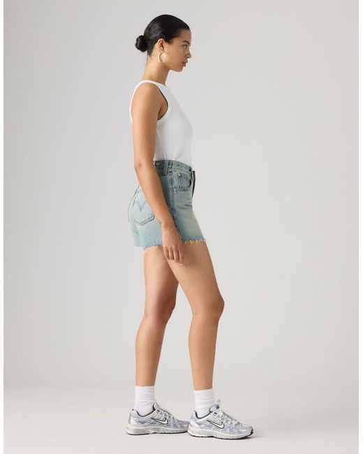 Levi's Blue Cinch Mid-Thigh Shorts