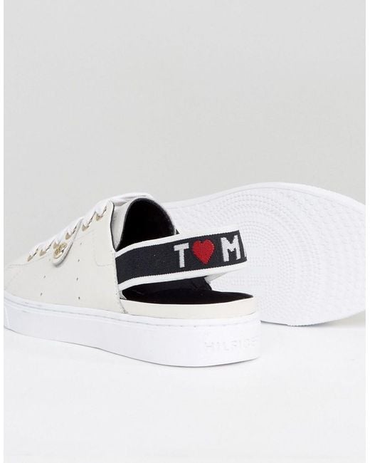 Tommy Hilfiger Leather Sling Back Logo 