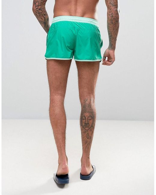 adidas Originals Split Swim Shorts In Short Length Bj8575 in Green for Men  | Lyst