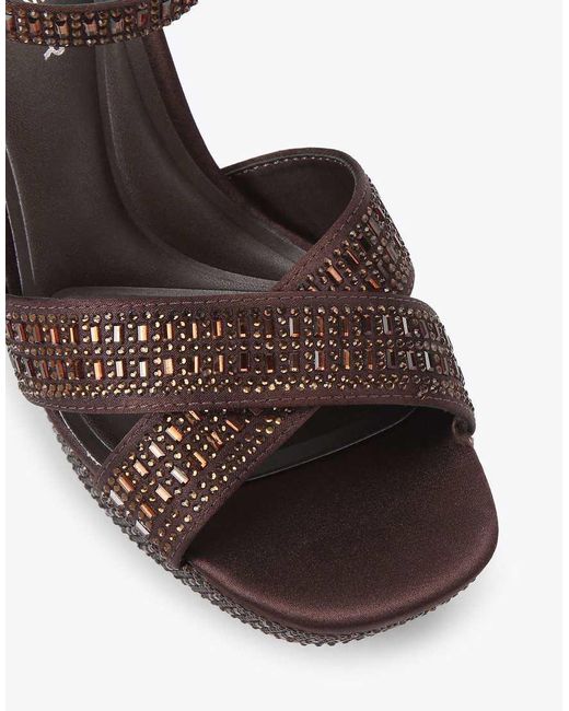 KG by Kurt Geiger Brown Fleur Platform Heeled Sandals