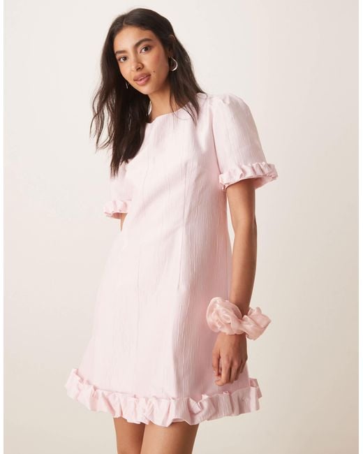Sister Jane Pink Harebell Ruffle Mini Dress