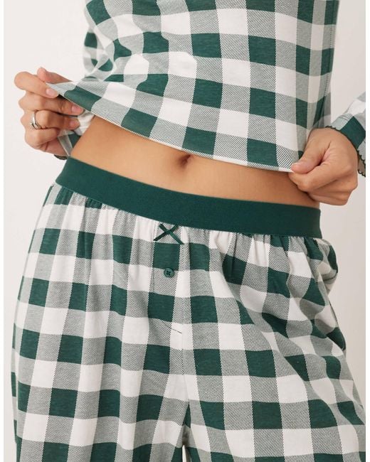 ASOS White Mix & Match Pajama Pants With Velvet Waistband