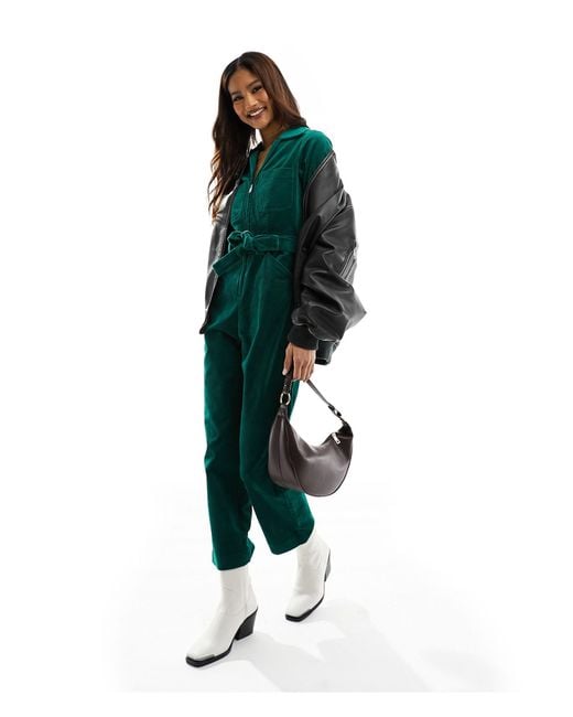 & Other Stories Green – cord-jumpsuit