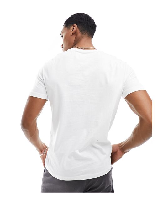 Armani Exchange White Chest Circle Script Logo T-shirt for men