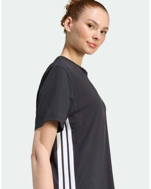 Adidas Originals Blue Essentials 3-Stripes Tee Dress