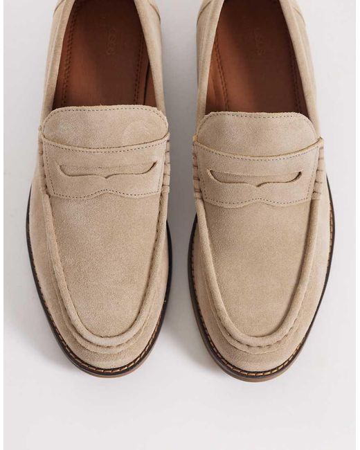 ASOS White Penny Loafers for men