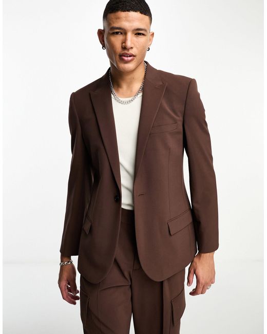 Skinny Single Breasted Suit Jacket
