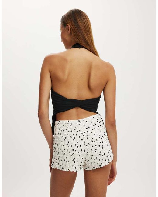 Cotton On Blue Hold Me Halter Twist Back