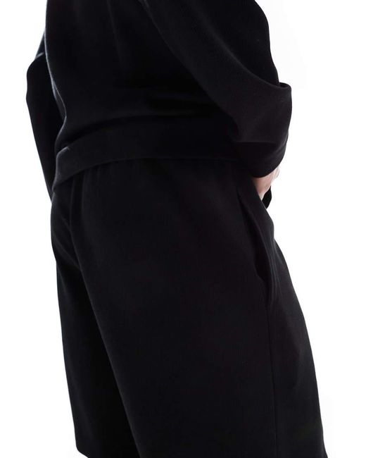 Pantalones Cortos Negros De Canalé De (Parte De Un Conjunto) New Look de hombre de color Black