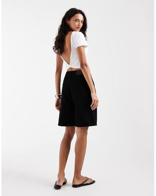 ASOS Denim Bermuda/Short in het Black