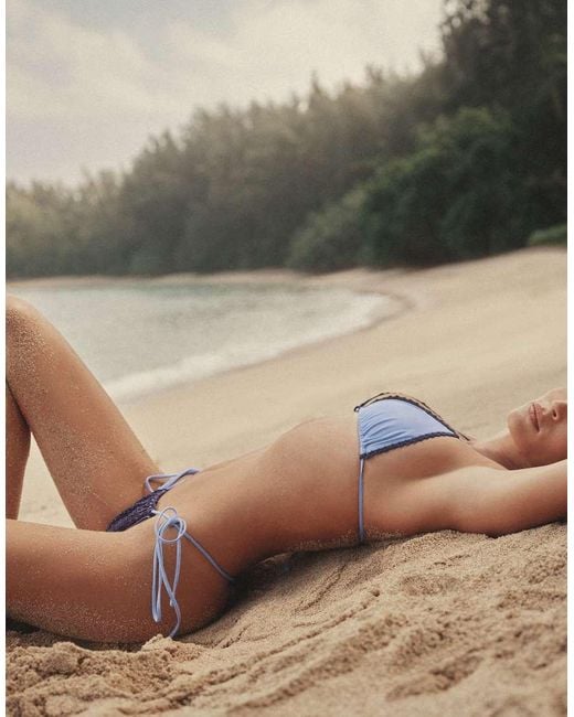 Frankie's Bikinis Green X Jennie Kim Crochet Triangle Bikini Top