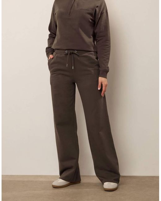 Long Tall Sally Brown Wide Leg Joggers