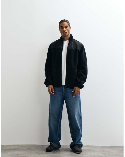 JJ Rebel Blue Borg Fleece Jacket for men