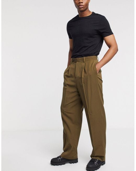 Men's Straight High Waist Trousers Vintage Cotton Multiple pockets Gurkha  Pants | eBay